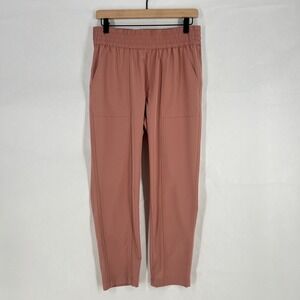 Stitch Star Ankle Pants Womens S Pink Stretch High‎ Rise Tapered Leg Athletic